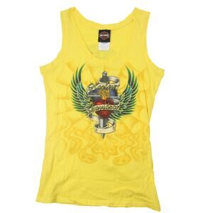 Vintage Y2k Harley Davidson Bedazzled Rhinestones Graphic Tank Top